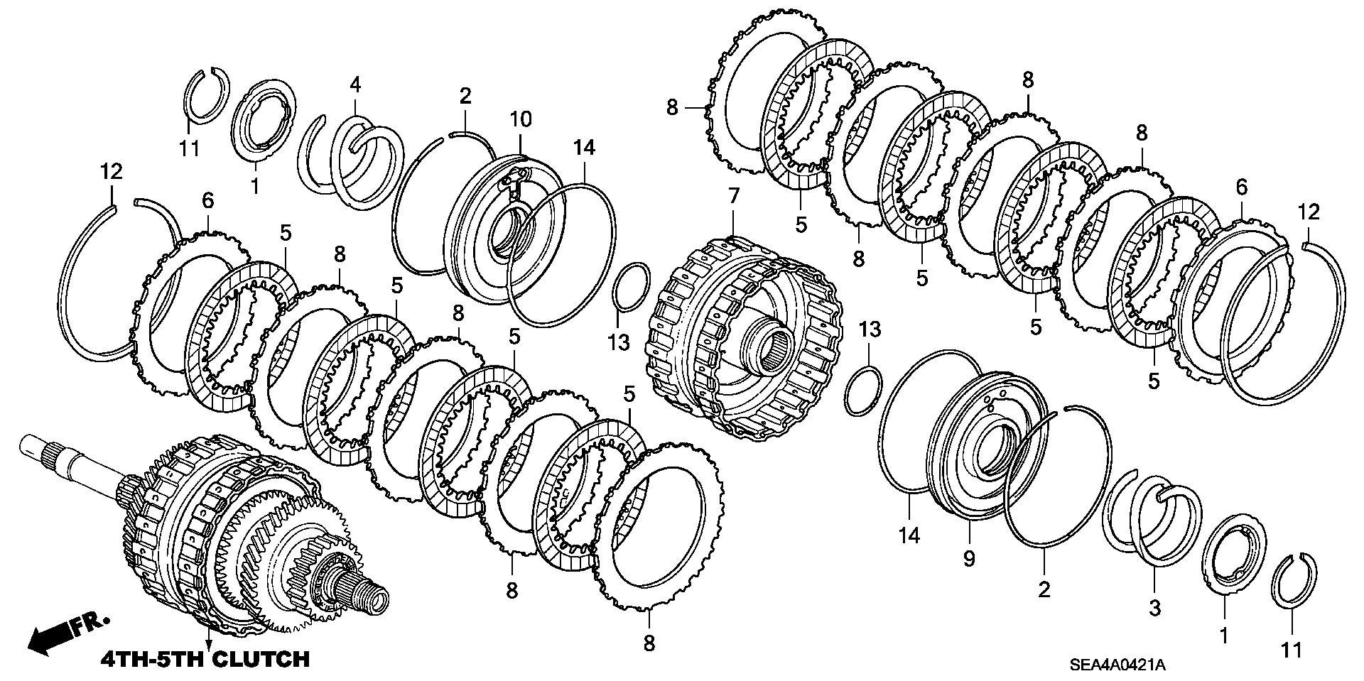 22587-R90-003 - PLATE, CLUTCH END (7) (2.7MM)