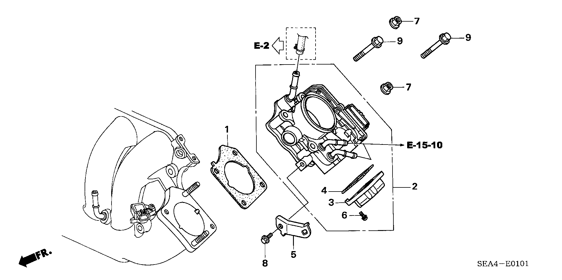 16176-RBB-A01 - GASKET, THROTTLE BODY