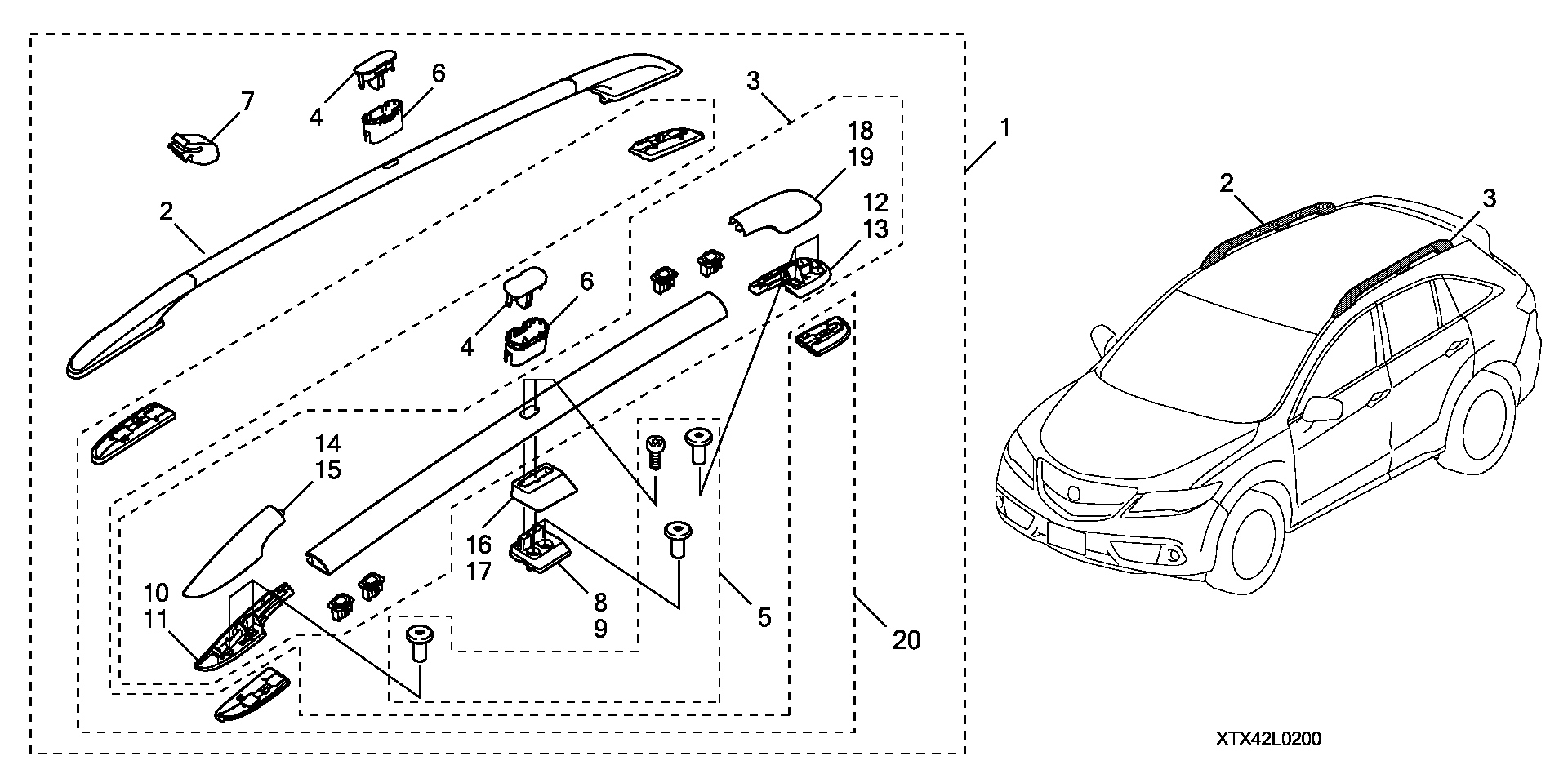 75291-SHJ-A21 - SPACER, BAR