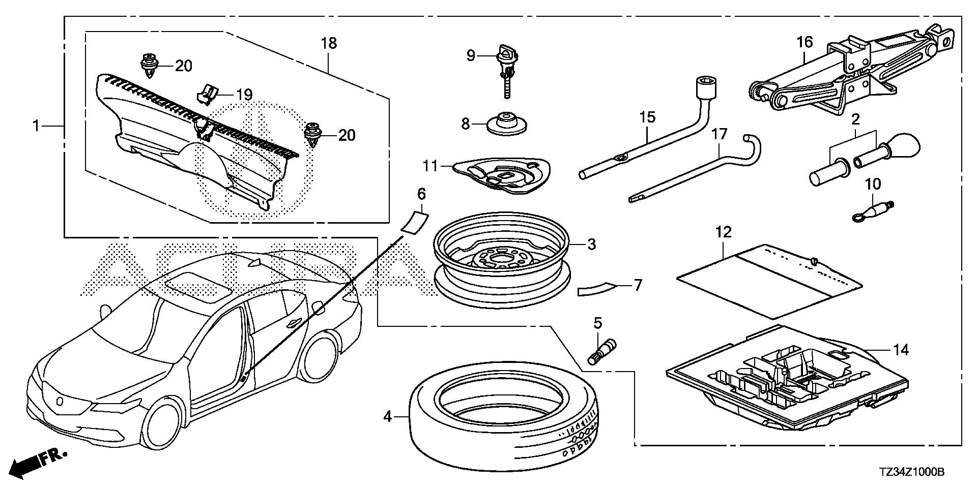06421-TZ3-A80ZA - TEMPORARY KIT *NH690L*(PREMIUM BLACK)