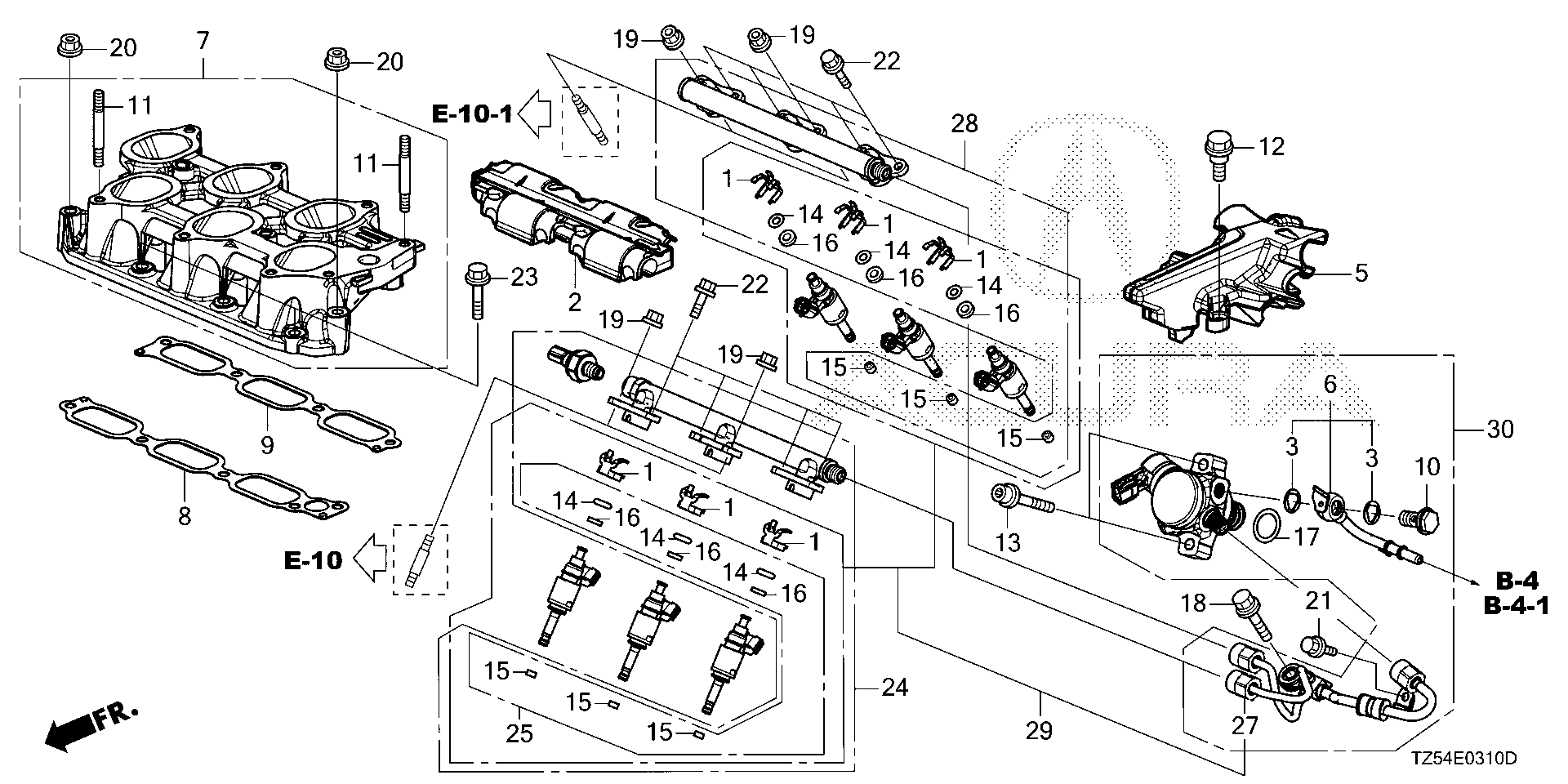 ホンダ　パーツカタログ　MDX PIPE SET, FUEL JOINT FUEL INJECTOR Acura MDX Parts | DreamShop