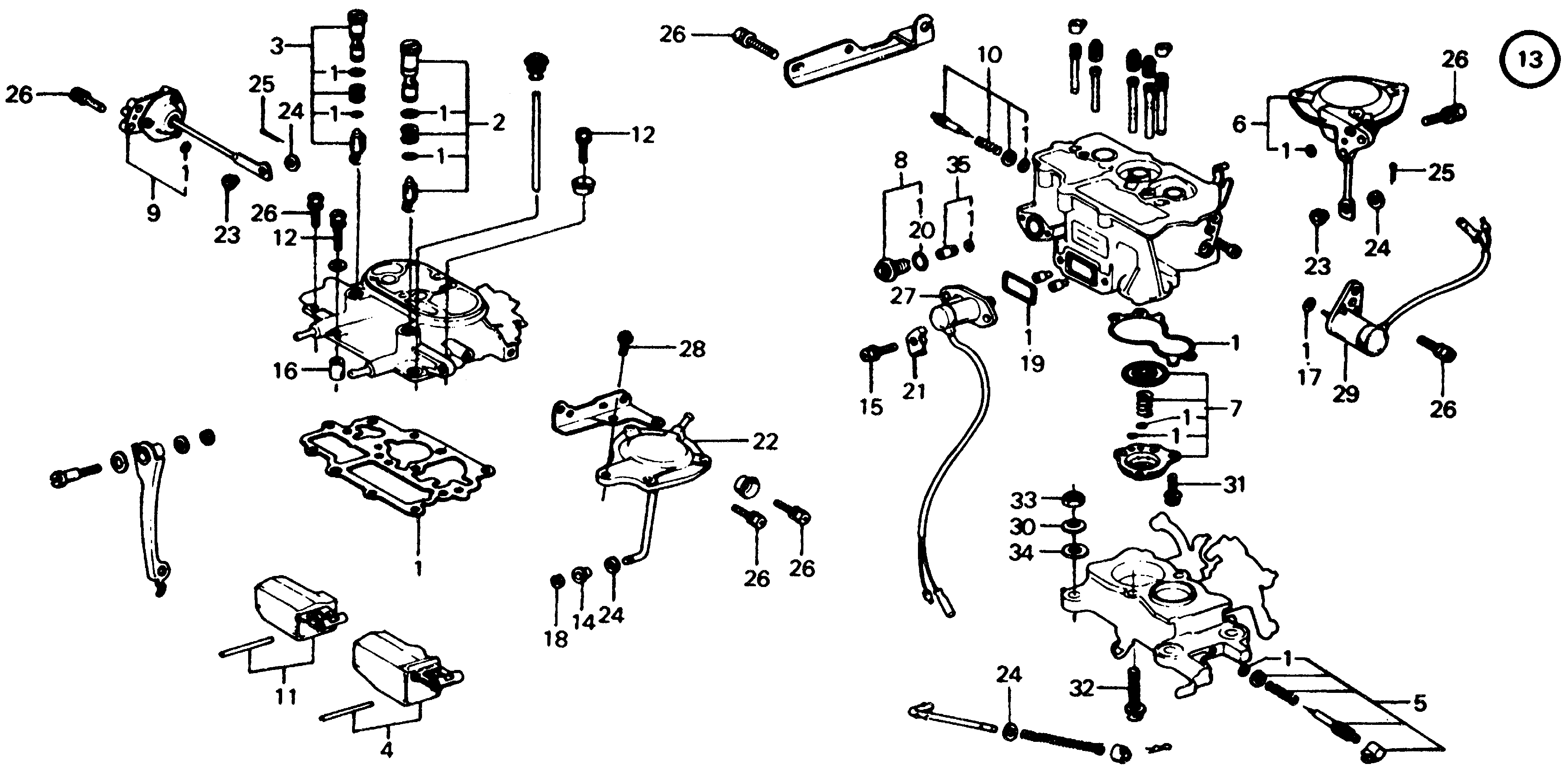 06161-657-013 - GASKET KIT, CARBURETOR ON-CAR