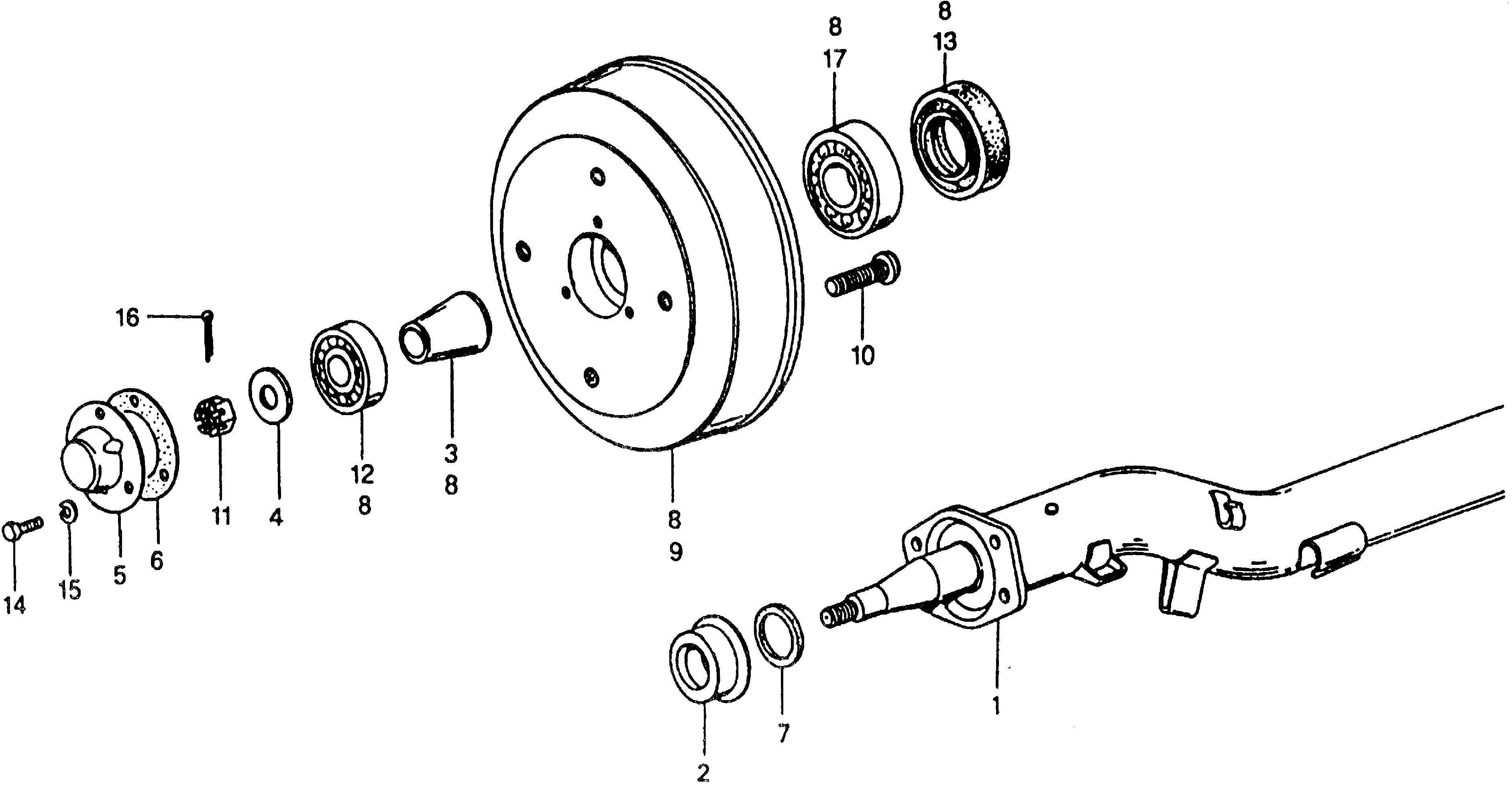 91053-663-008 - BEARING B, RR. WHEEL