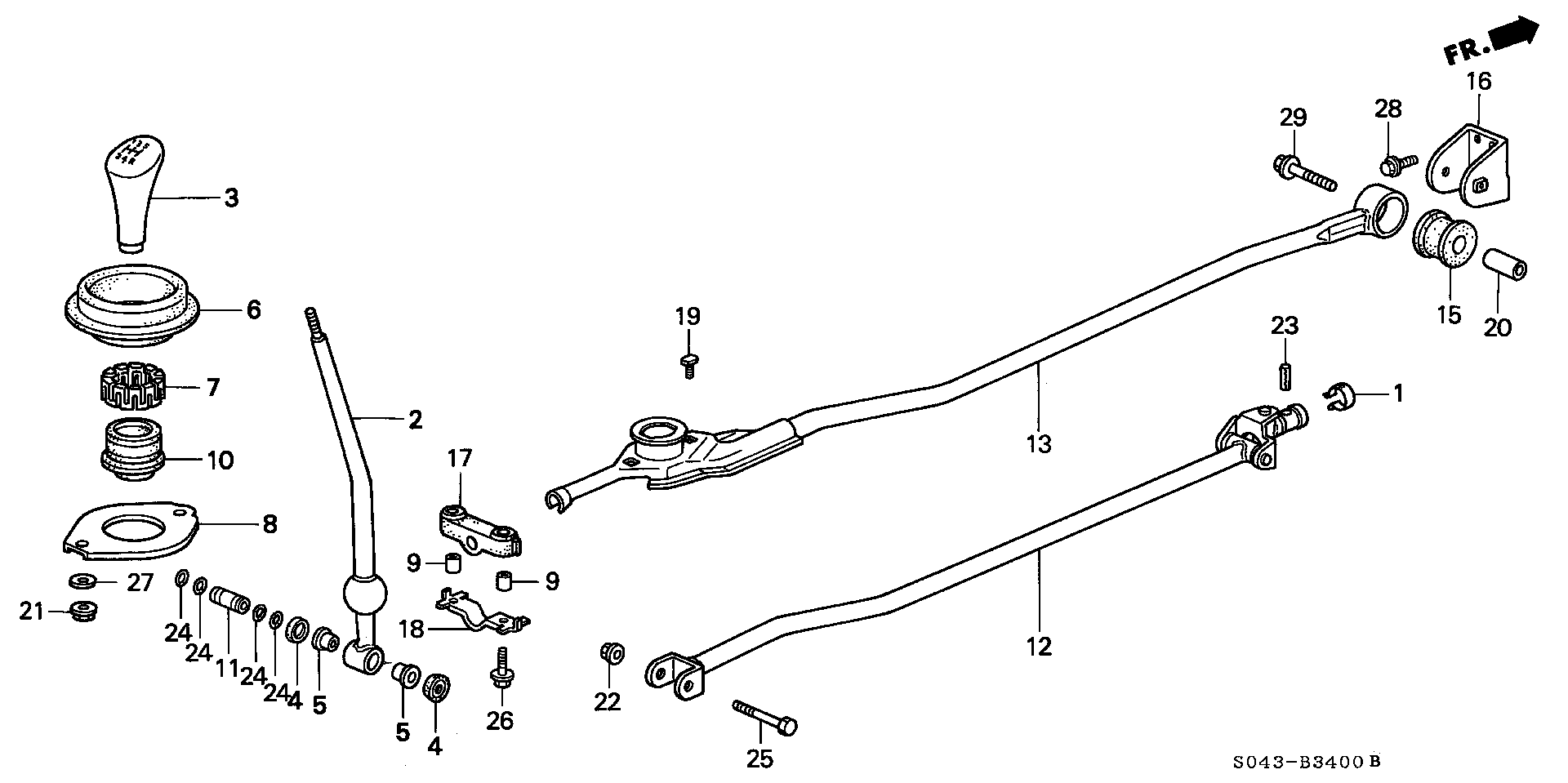 SEAT, CHANGE LEVER BALL SHIFT LEVER Honda Civic Sedan Parts