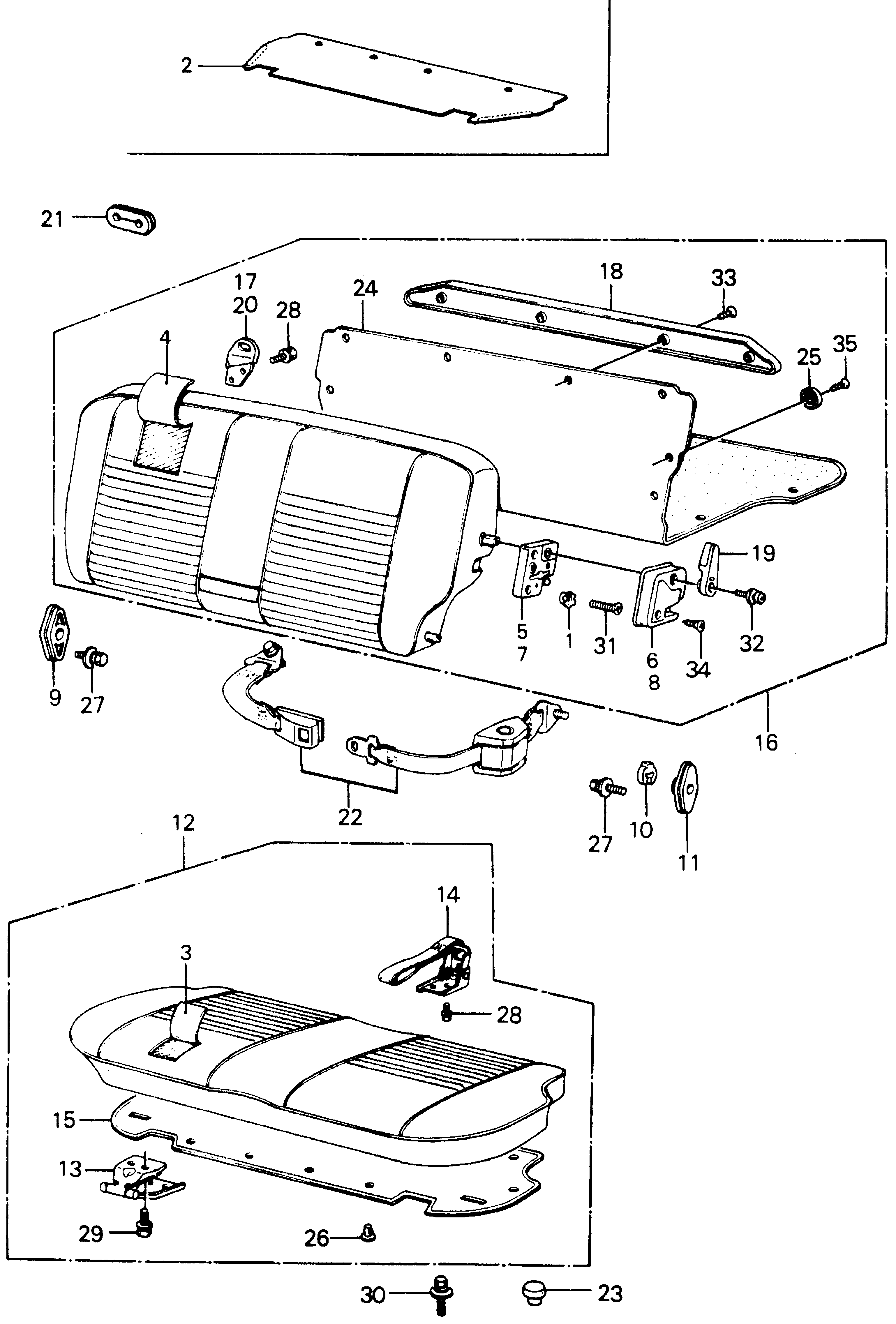 78210-SA3-861ZB - CUSHION ASSY., RR. SEAT *YR63L*(SINCERE BEIGE)