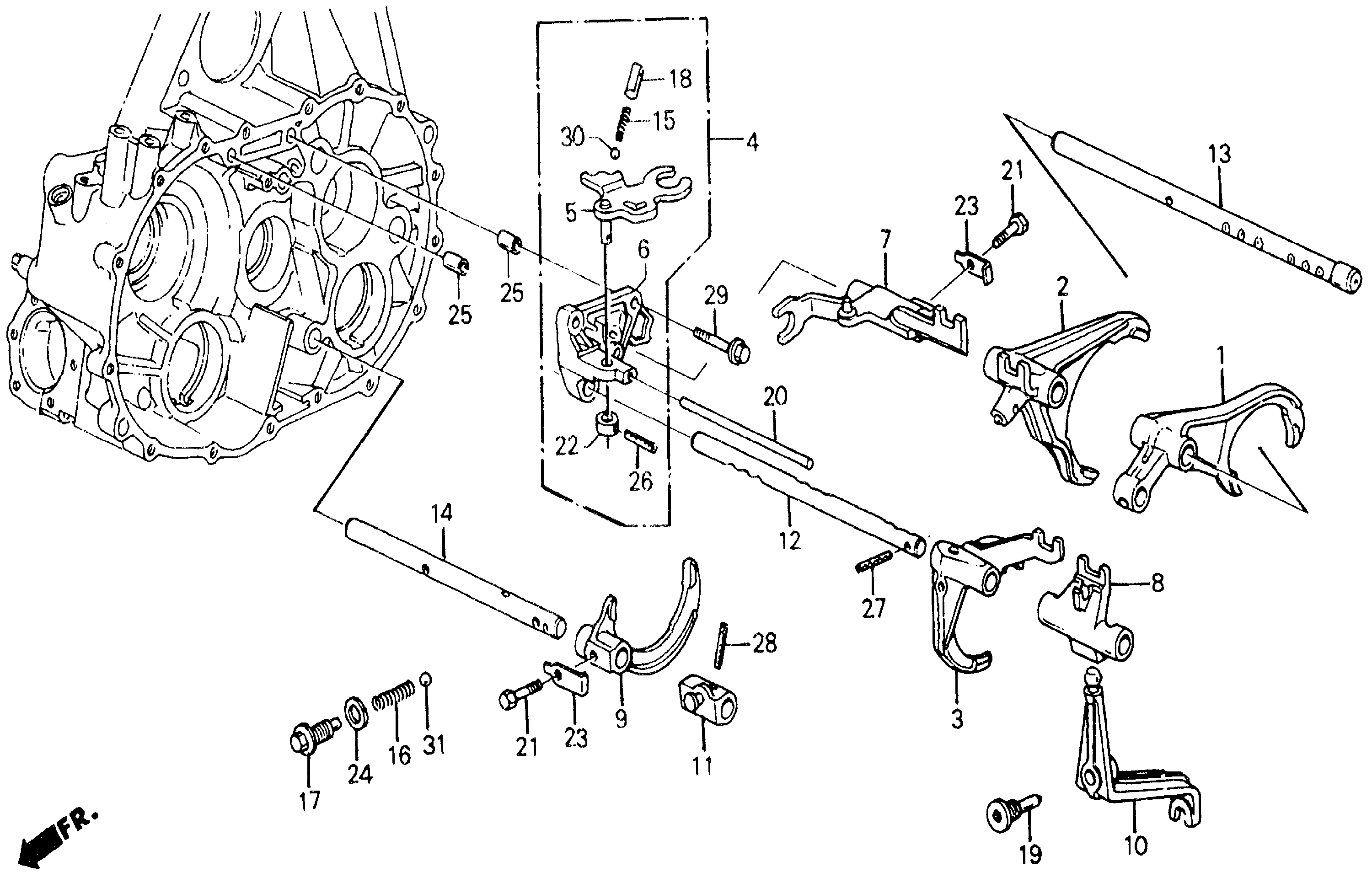 24262-PH8-000 - PIECE B, SUPER LOW GEARSHIFT