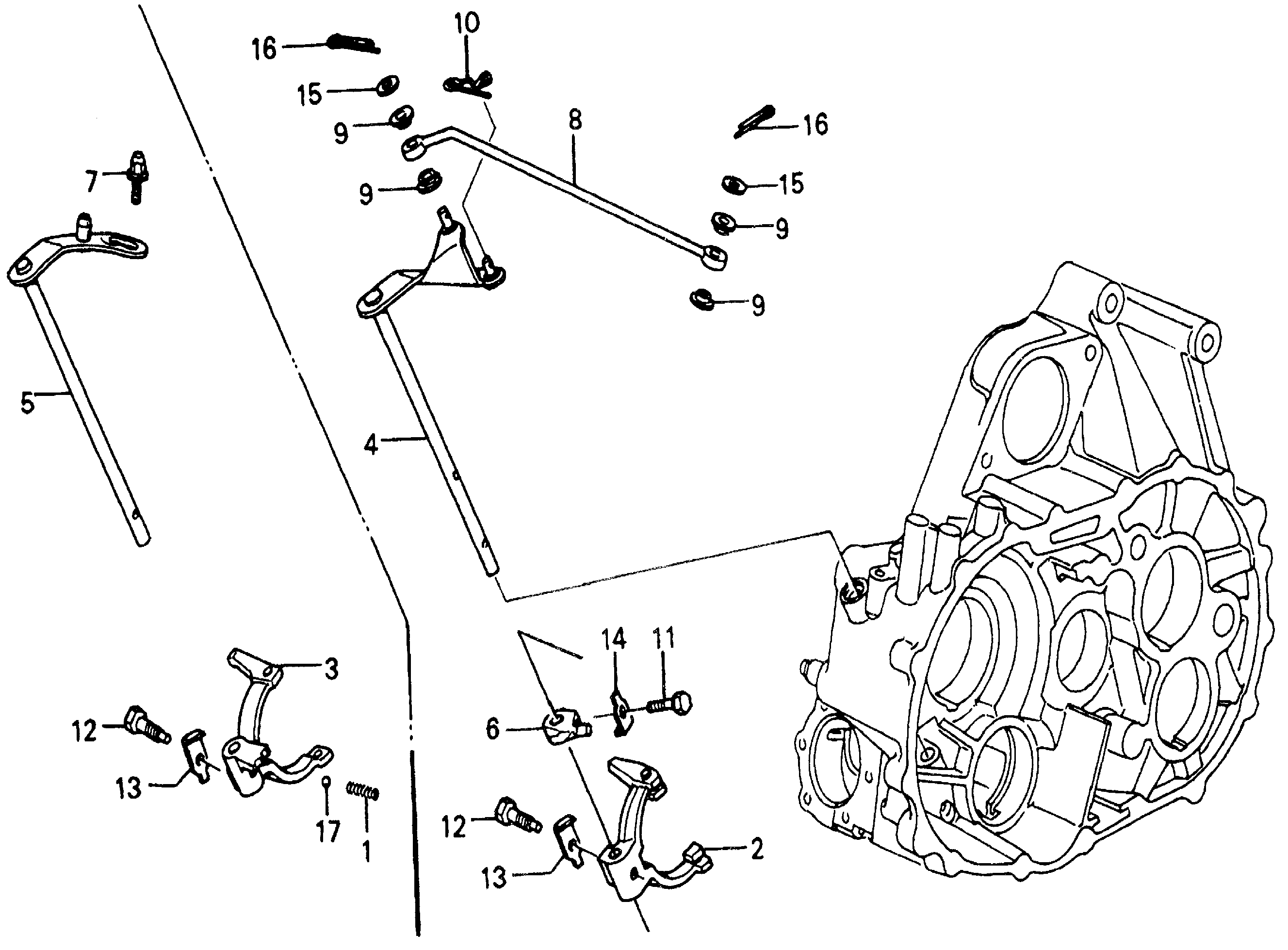 24520-PH8-010 - ROD, SELECTOR