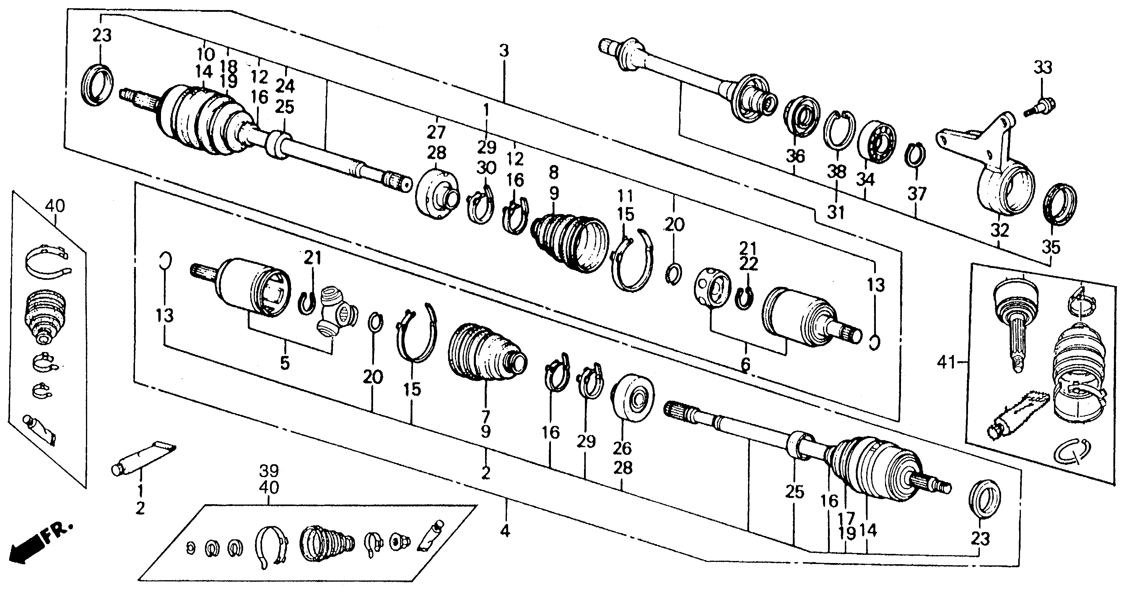 44306-SH9-J03 - DRIVESHAFT ASSY., L.
