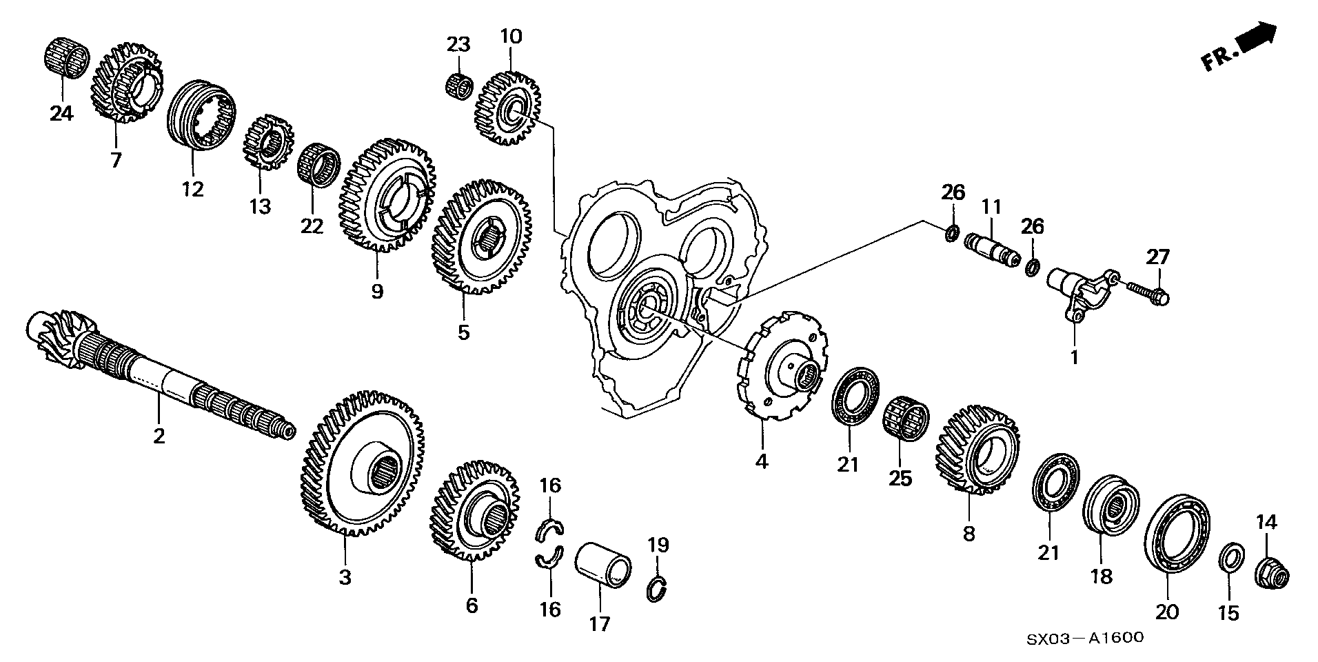 23221-PDW-000 - COUNTERSHAFT