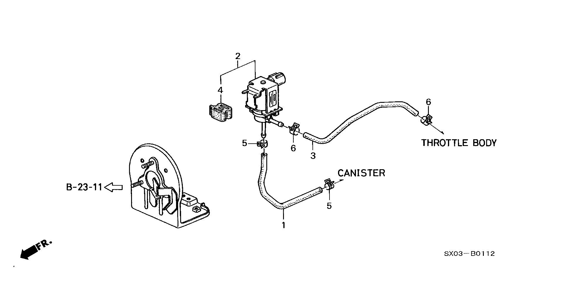 17725-SX0-L00 - TUBE, FUEL PURGE