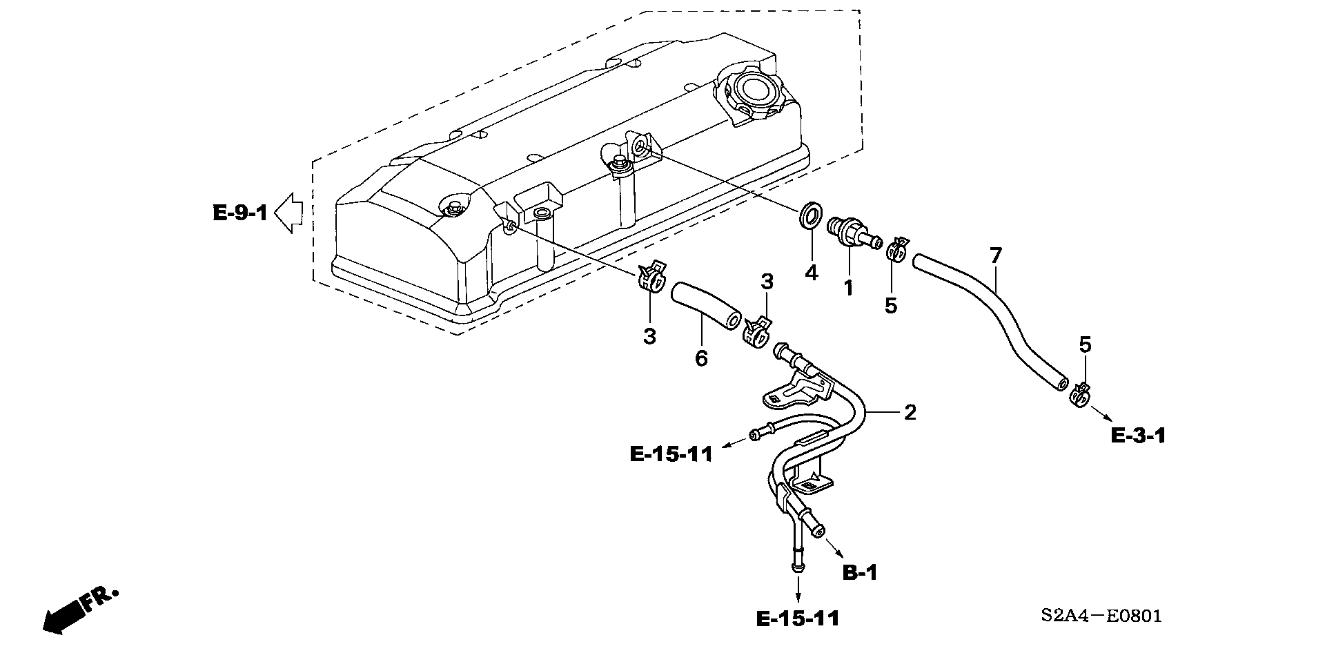 17137-PZX-000 | PIPE, BREATHER - Bernardi Parts Honda