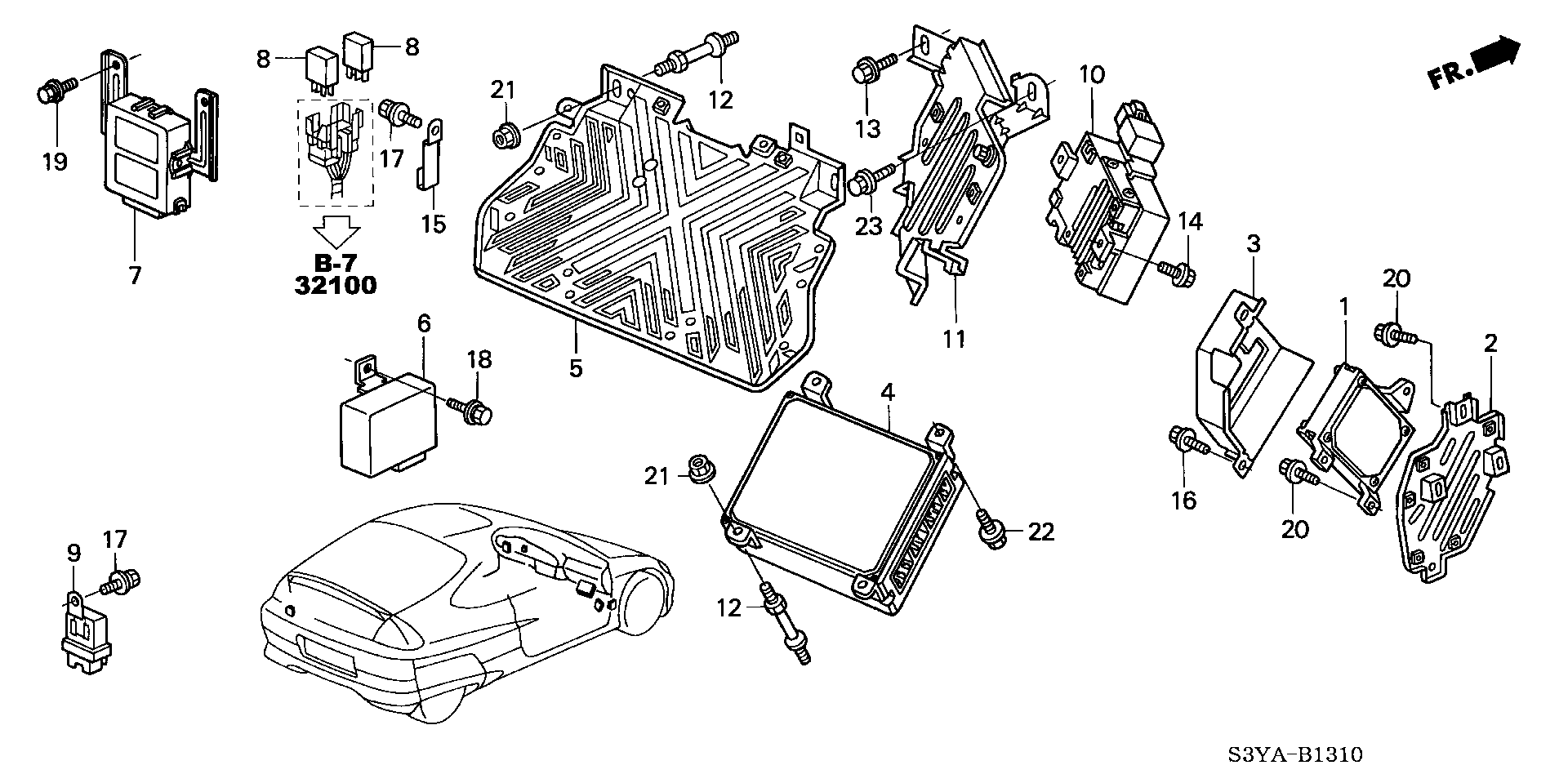 37820-PHM-A55 - CONTROL MODULE, ENGINE (REWRITABLE)