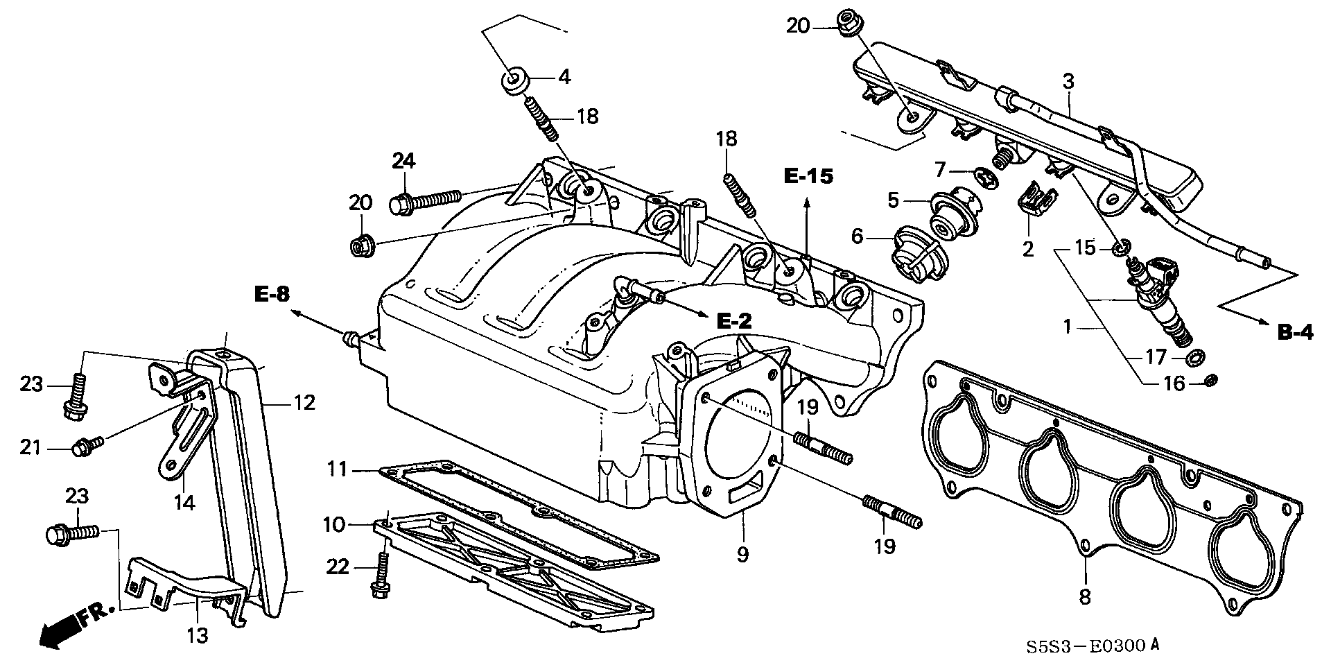 16450-PPA-A01 - INJECTOR ASSY., FUEL