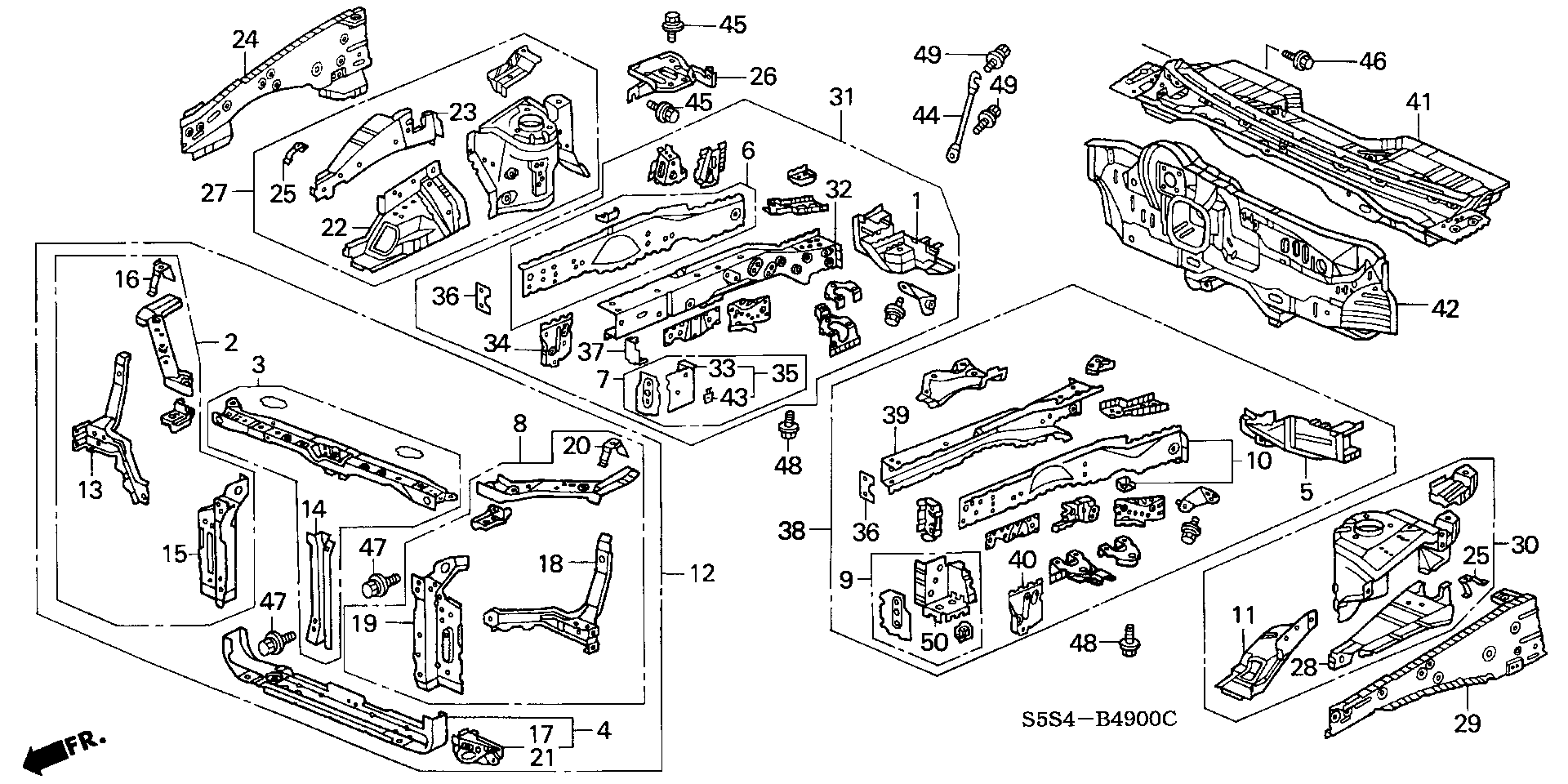 60438-S6A-300ZZ - BRACKET, R. FR. FENDER