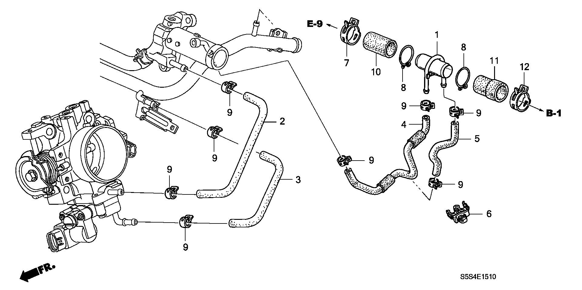19514-PRB-A00 - HOSE, BREATHER IN.