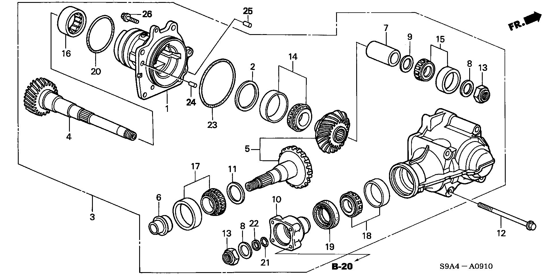 90001-PRH-000 - BOLT, FLANGE (10X113)