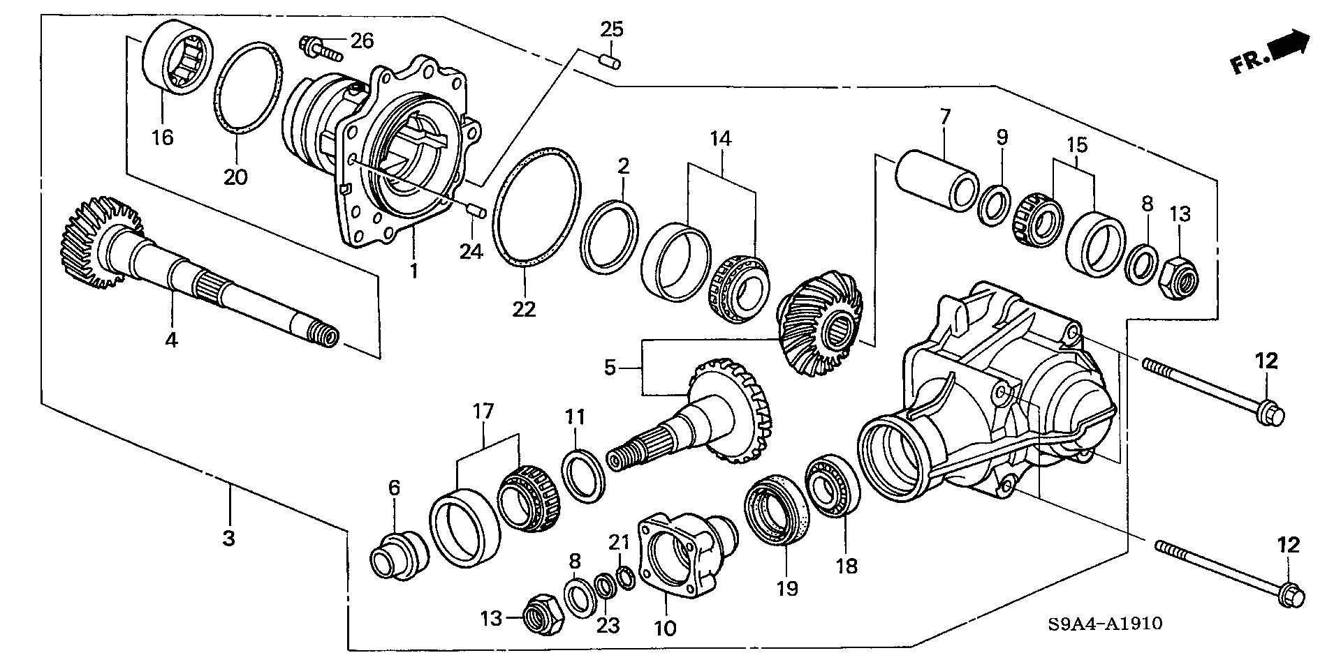 29210-PRV-A00 - GEAR SET, TRANSFER HYPOID