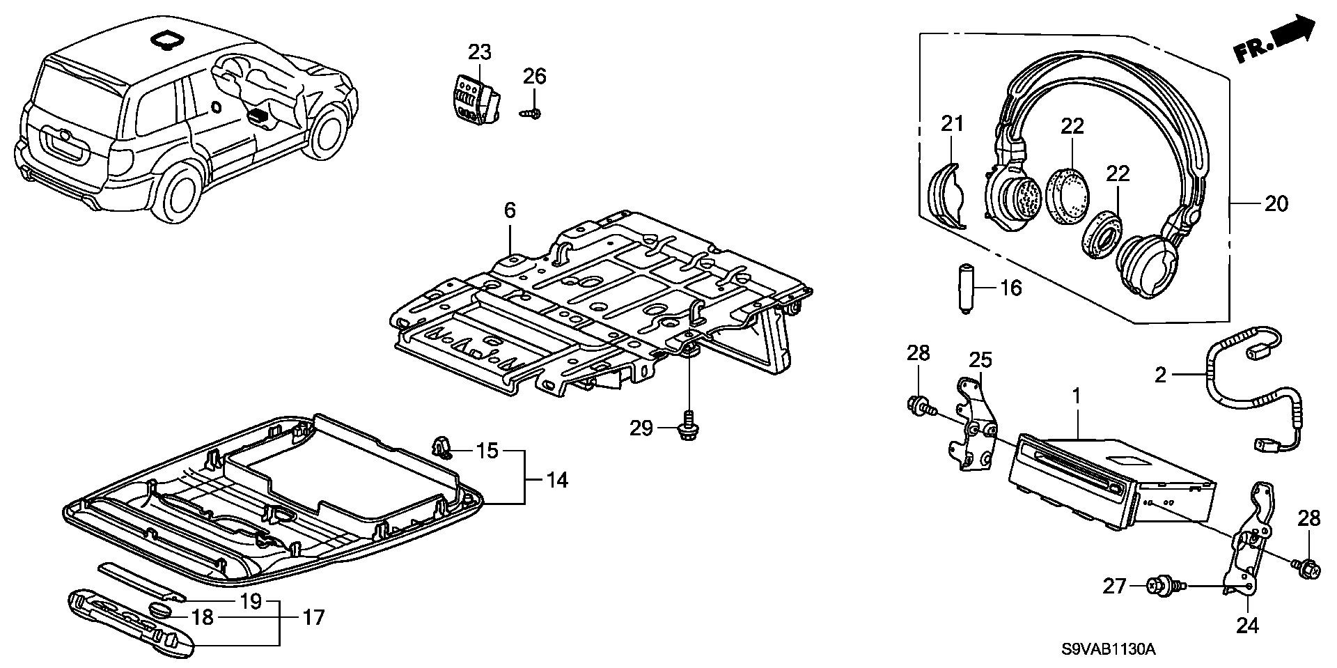 PLAYER, IN-DASH DVD *NH167L* (RES)(RMD)