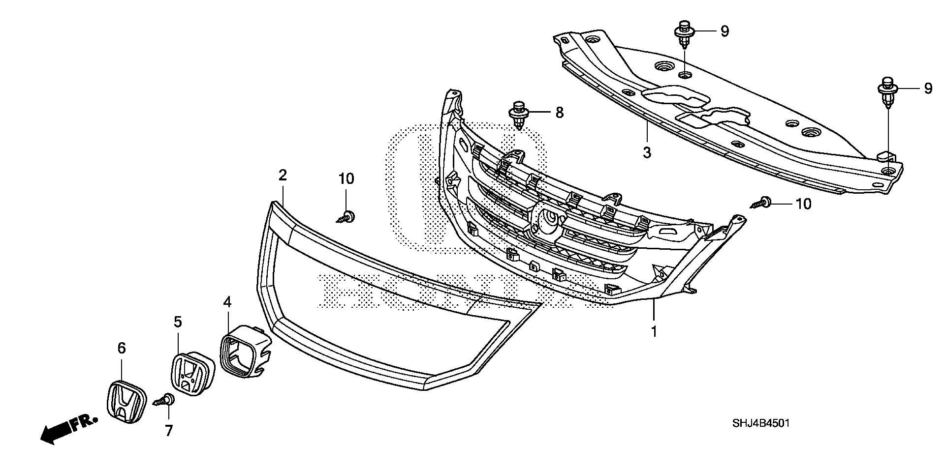 71127-SHJ-A01ZM - BASE (OUTER) *B552P*(BALI BLUE PEARL)