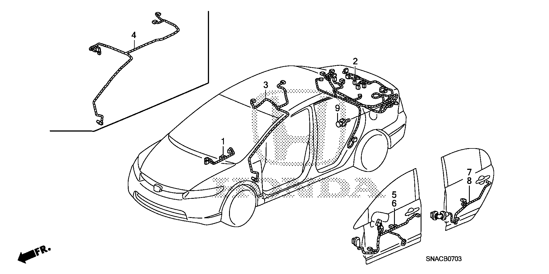 32156-SNA-A30 - WIRE, SUNROOF