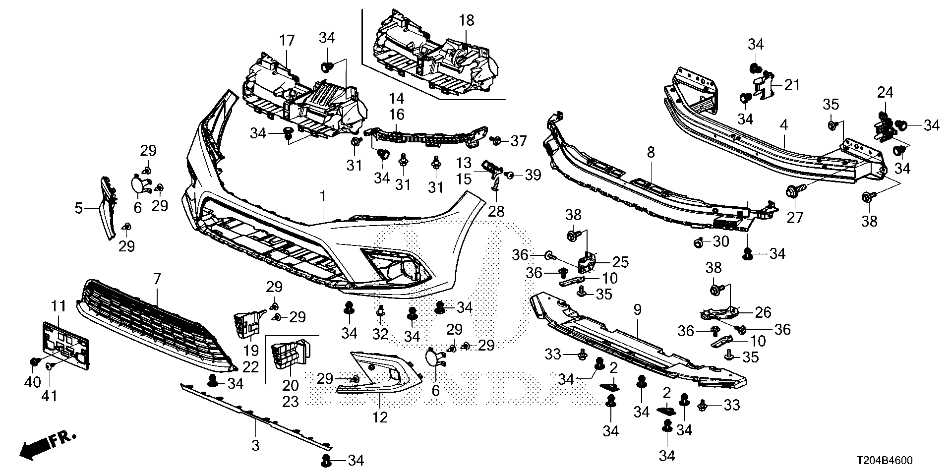 BEAM, FR. BUMPER FRONT BUMPER Honda Civic Sedan Parts | DreamShop