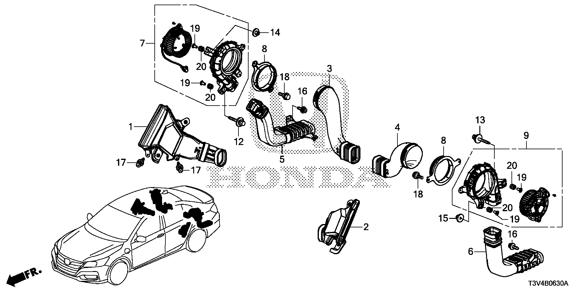 1J811-5K0-003 - DUCT, FAN IN.