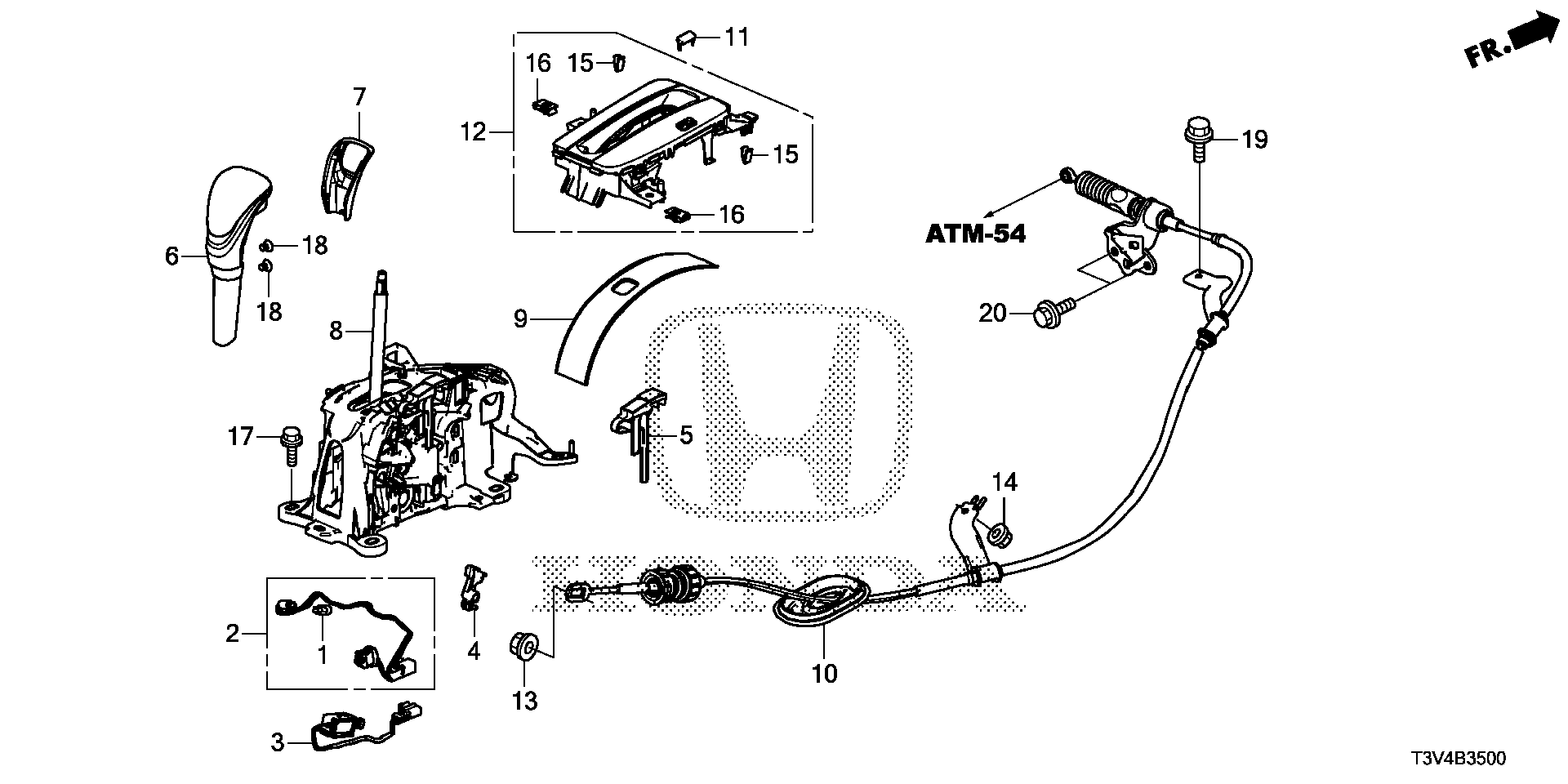 54315-T3V-A52 - WIRE, CONTROL