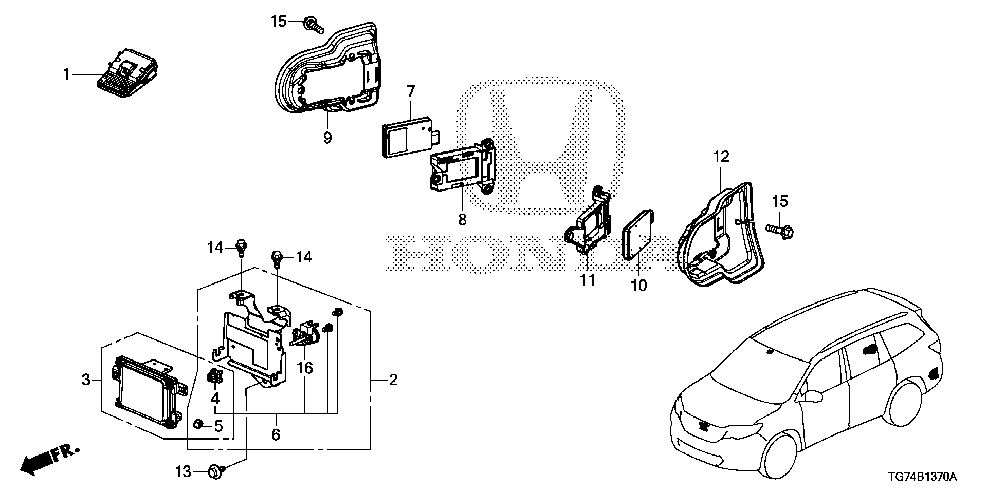 90104-TZ5-A01 - BOLT, GROUND (6X15)