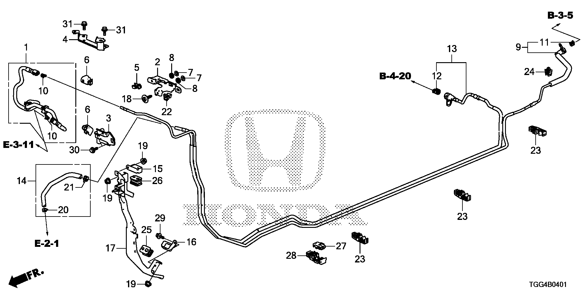 17726-TGH-A00 - HOSE ASSY., FUEL PURGE