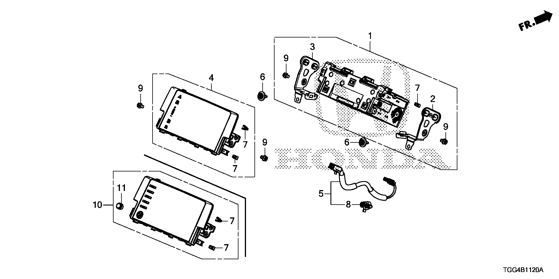 Honda DISPLAY ASSY., CENTER (LG)