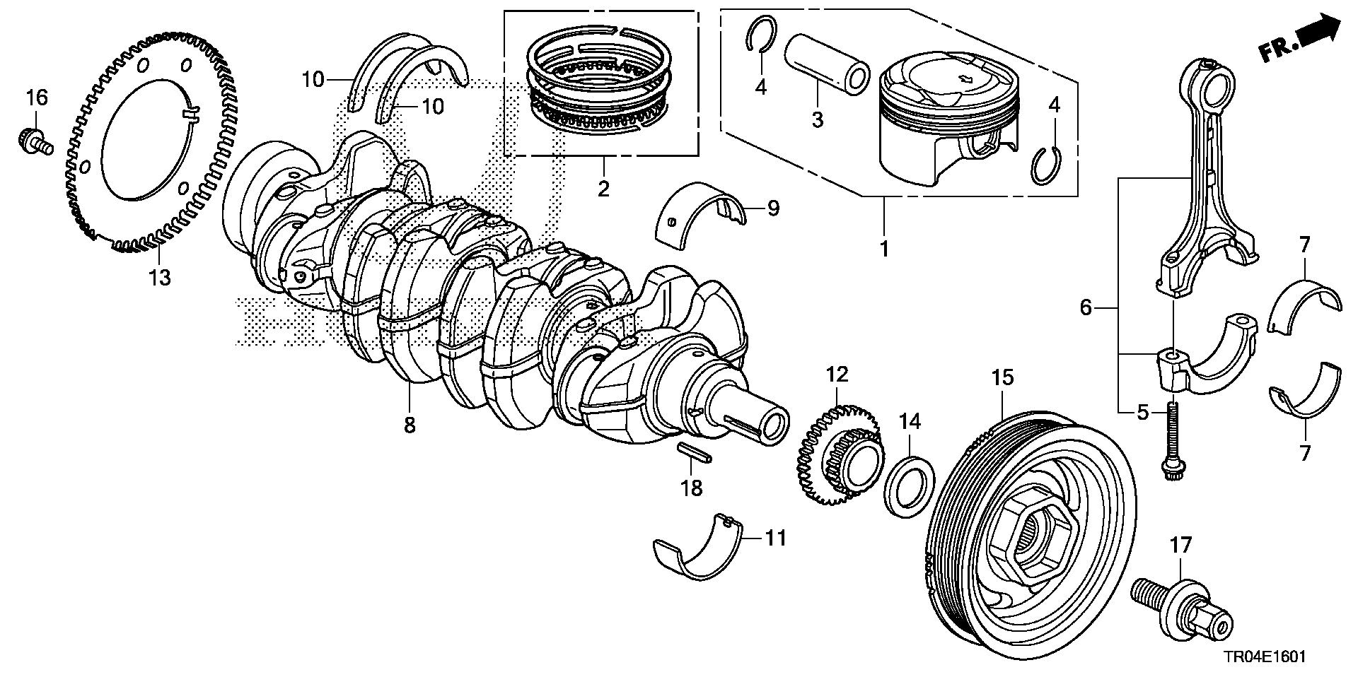13021-RL5-A01 - RING SET, PISTON (OVER SIZE) (0.25) (RIKEN)