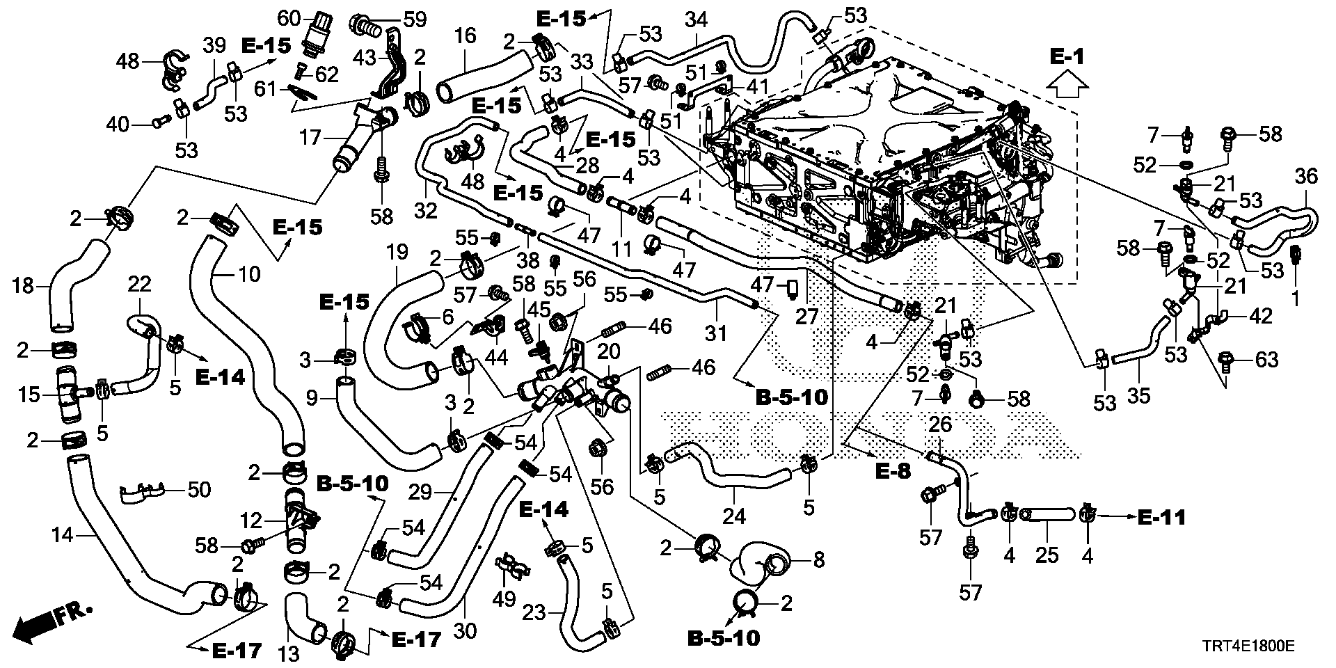 3J130-5WM-A01 - HOSE, RADIATOR BYPASS