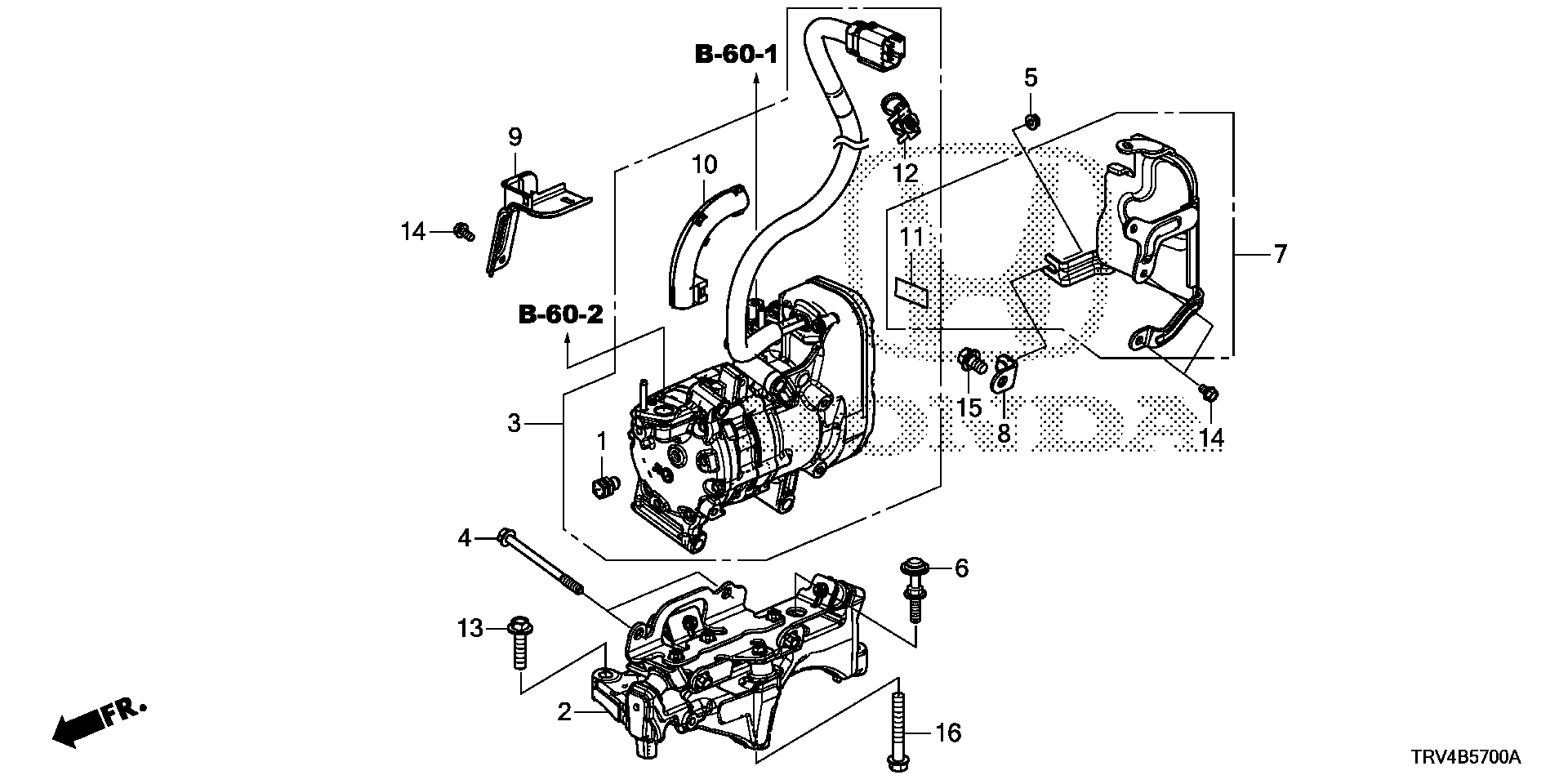 38830-5WP-A00 - STAY, COMPRESSOR PROTECTOR
