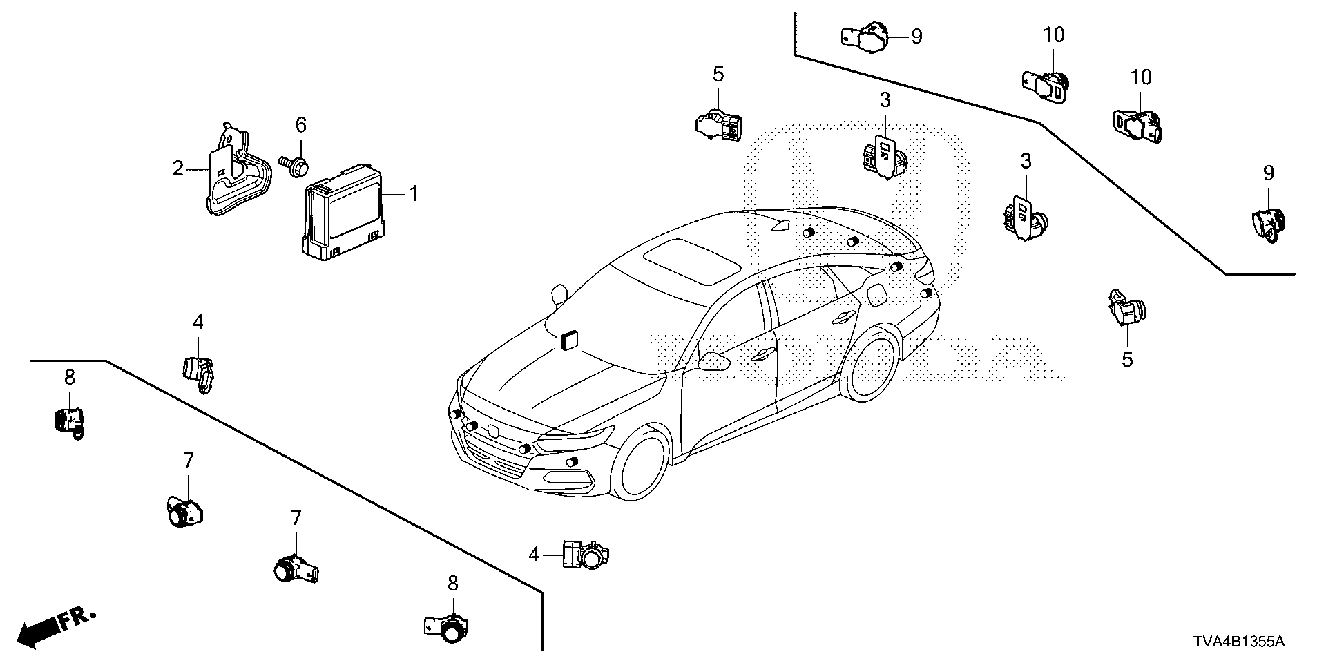 39671-TVA-A00 - BRACKET, PARKING SENSOR UNIT