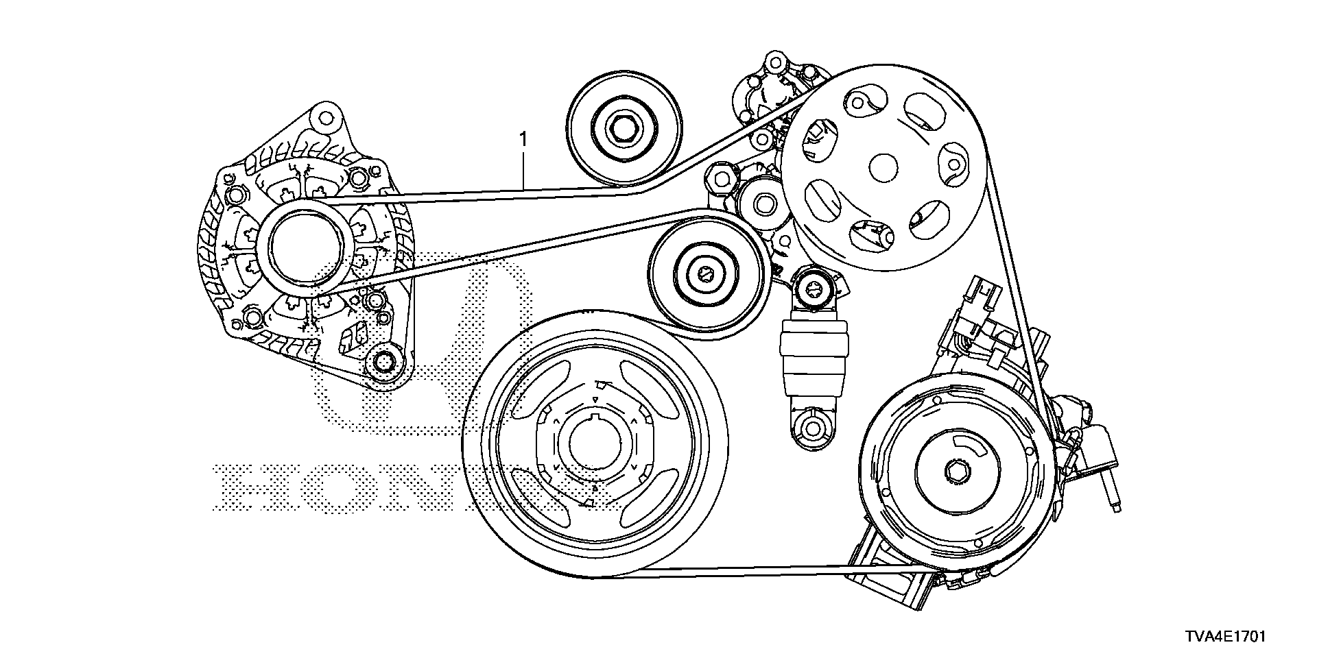 31110-6B2-A01 - BELT, ALTERNATOR (BANDO)