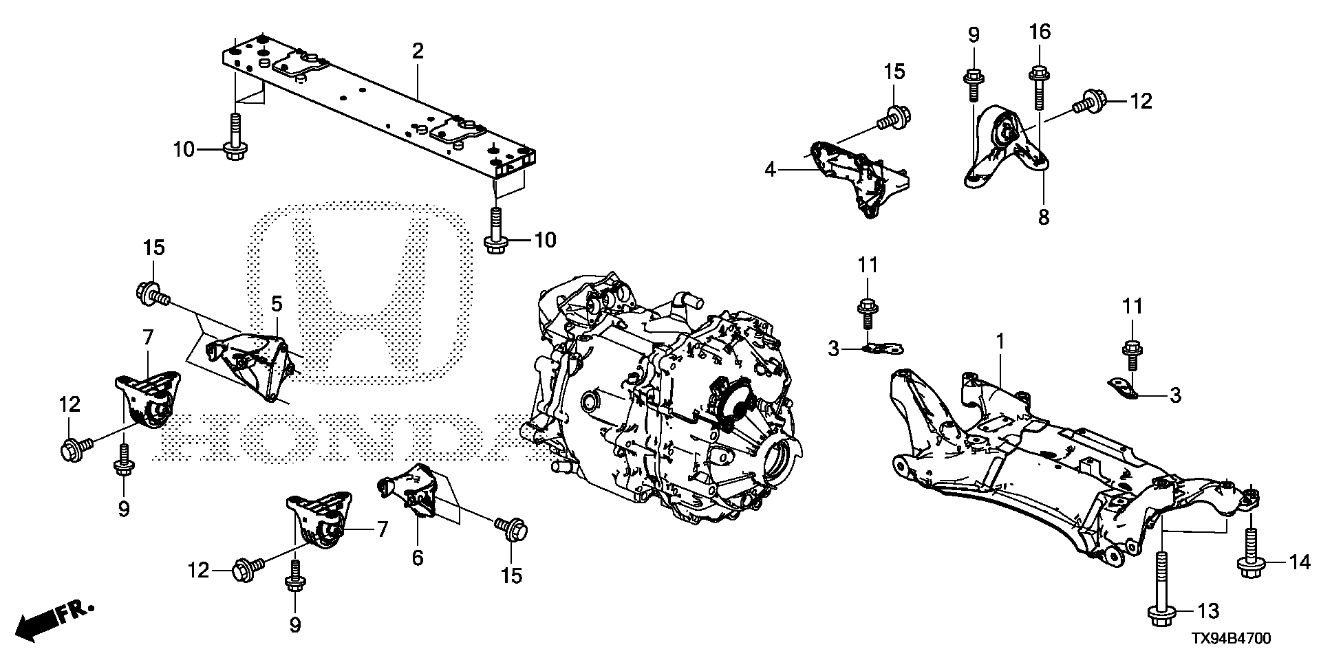 90122-TK4-A00 - BOLT, FLANGE (10X38)