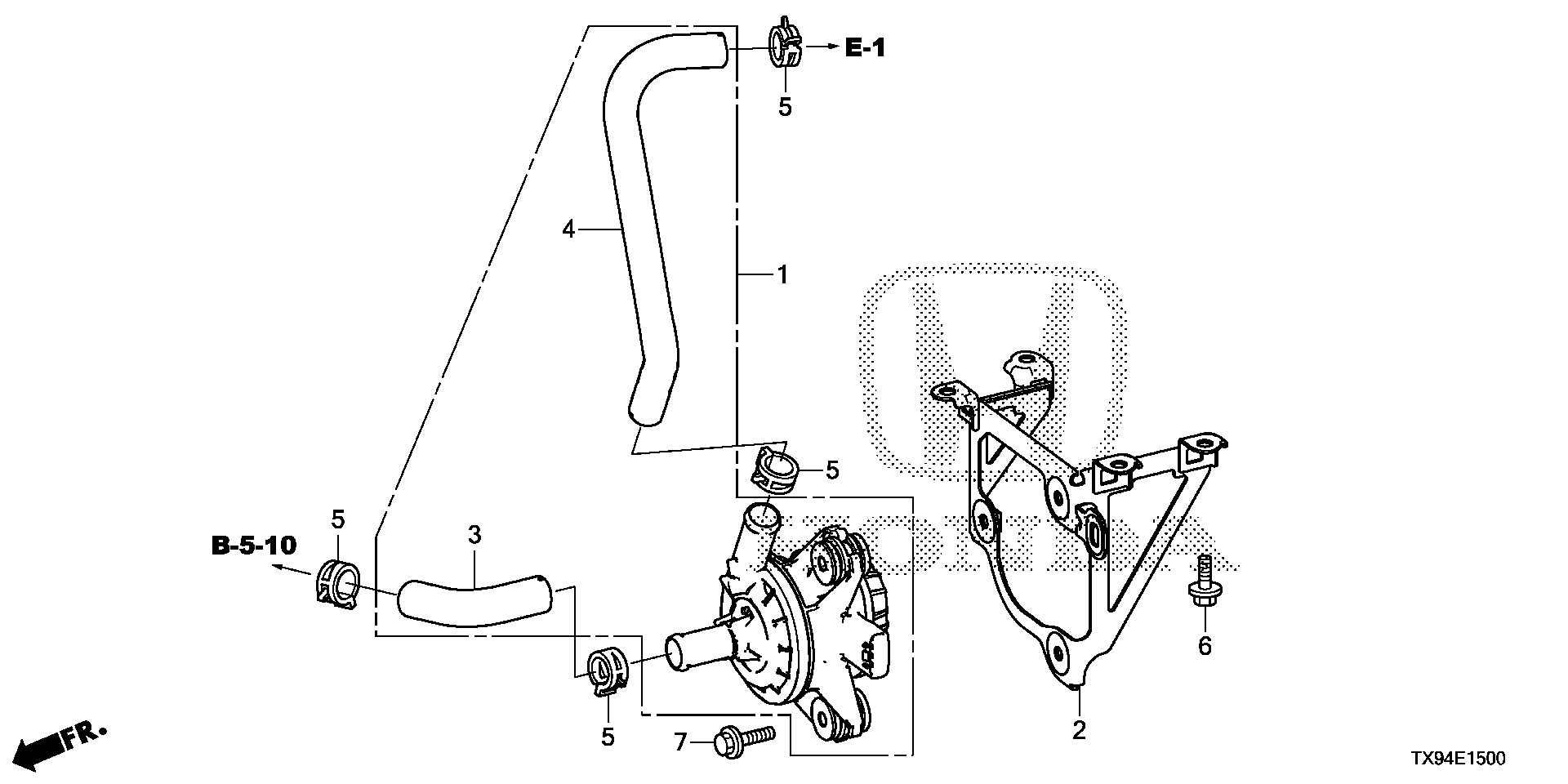 1J402-RDC-A00 - HOSE, ELECTRIC WATER PUMP INLET